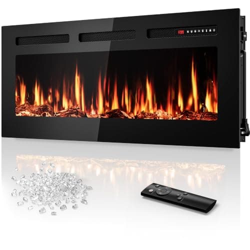 Tehanld 42" Ultra-Thin Recessed Fireplace