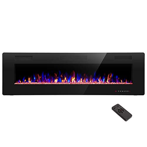 R.W.FLAME 60" Ultra-Thin Recessed & Wall-Mount Fireplace