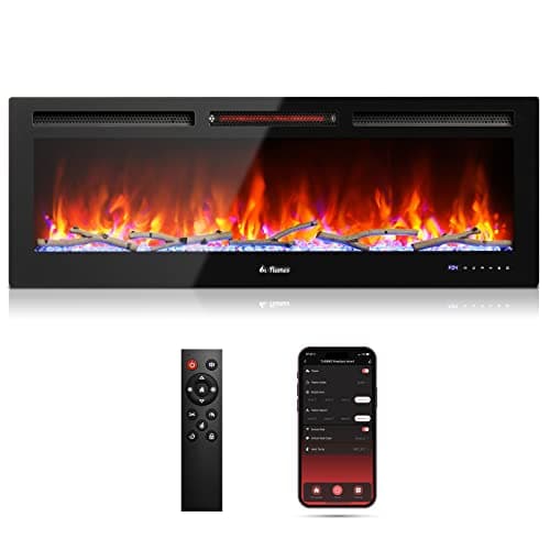 TURBRO In-Flame INF50W-3D 50" Smart WiFi Infrared Fireplace